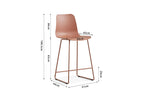 Chaise de bar MARYA Terracotta polypropylène – 51 x 44 cm | TIKAYLA