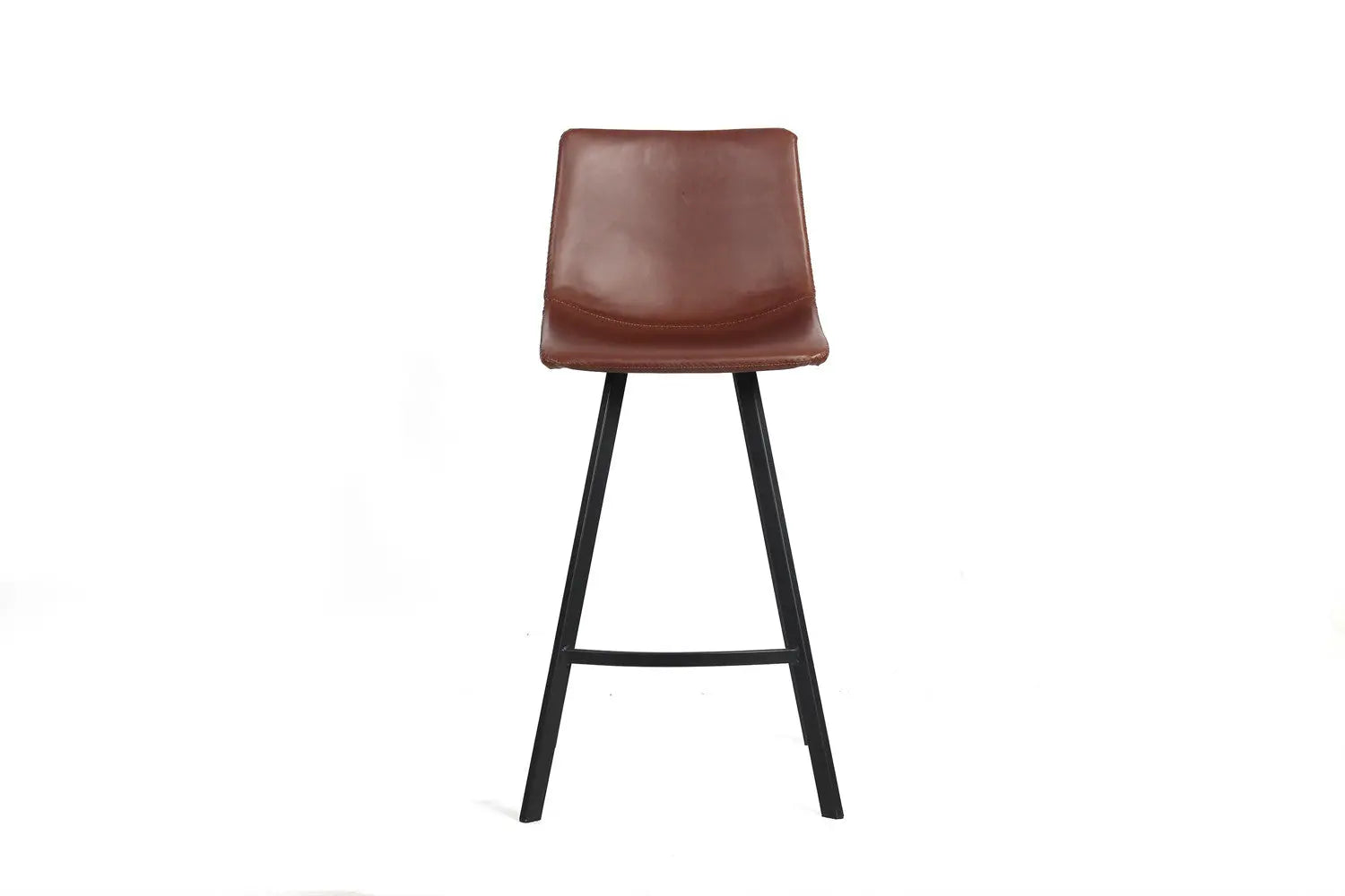 Chaise de bar OZAYA Brun simili cuir – 45 x 49 cm | TIKAYLA