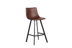 Chaise de bar OZAYA Brun simili cuir – 45 x 49 cm | TIKAYLA
