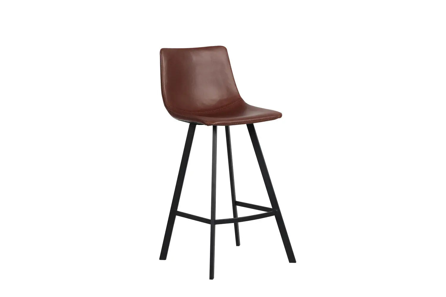 Chaise de bar OZAYA Brun simili cuir – 45 x 49 cm | TIKAYLA