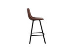 Chaise de bar OZAYA Brun simili cuir – 45 x 49 cm | TIKAYLA