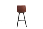 Chaise de bar OZAYA Brun simili cuir – 45 x 49 cm | TIKAYLA