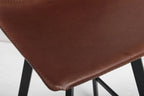 Chaise de bar OZAYA Brun simili cuir – 45 x 49 cm | TIKAYLA