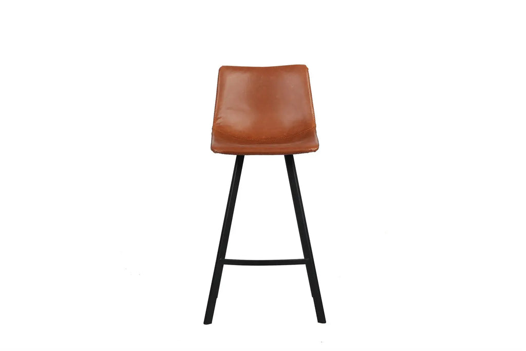 Chaise de bar OZAYA Cognac simili cuir – 45 x 49 cm | TIKAYLA
