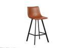 Chaise de bar OZAYA Cognac simili cuir – 45 x 49 cm | TIKAYLA