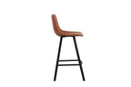 Chaise de bar OZAYA Cognac simili cuir – 45 x 49 cm | TIKAYLA