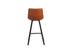 Chaise de bar OZAYA Cognac simili cuir – 45 x 49 cm | TIKAYLA