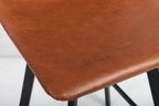 Chaise de bar OZAYA Cognac simili cuir – 45 x 49 cm | TIKAYLA