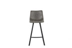 Chaise de bar OZAYA Gris simili cuir – 45 x 49 cm | TIKAYLA