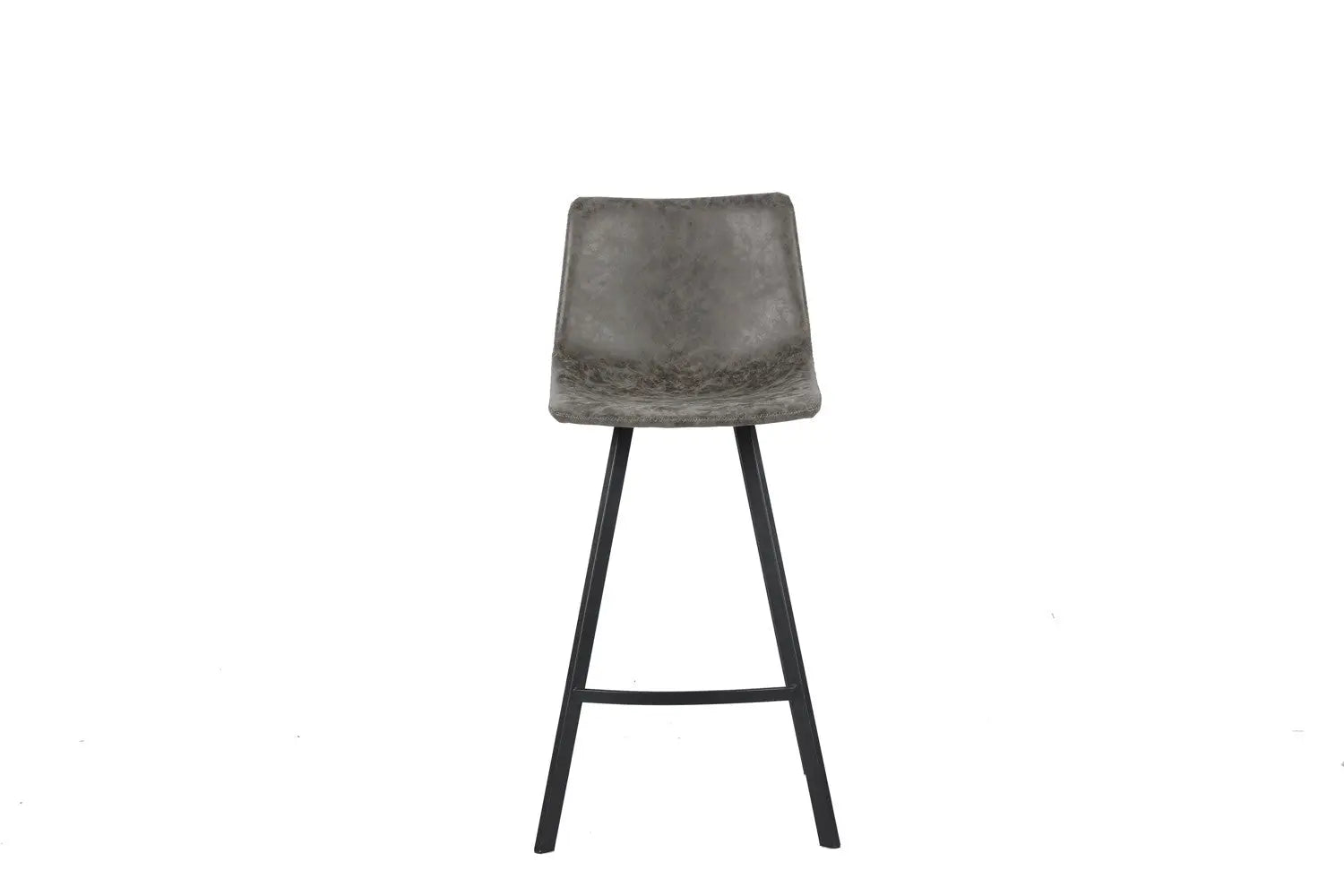 Chaise de bar OZAYA Gris simili cuir – 45 x 49 cm | TIKAYLA