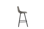 Chaise de bar OZAYA Gris simili cuir – 45 x 49 cm | TIKAYLA