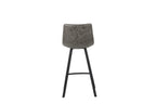 Chaise de bar OZAYA Gris simili cuir – 45 x 49 cm | TIKAYLA