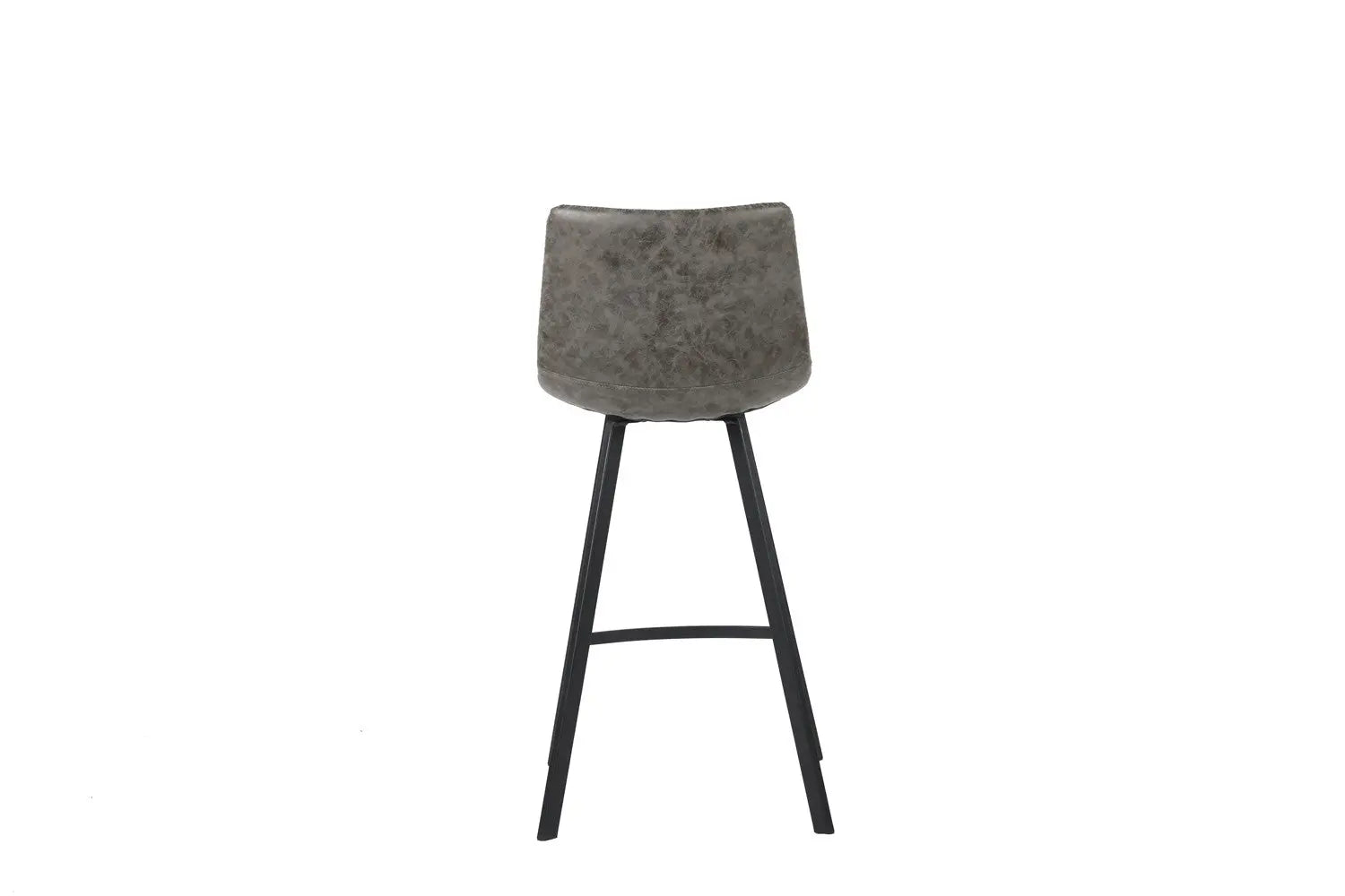 Chaise de bar OZAYA Gris simili cuir – 45 x 49 cm | TIKAYLA