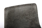 Chaise de bar OZAYA Gris simili cuir – 45 x 49 cm | TIKAYLA