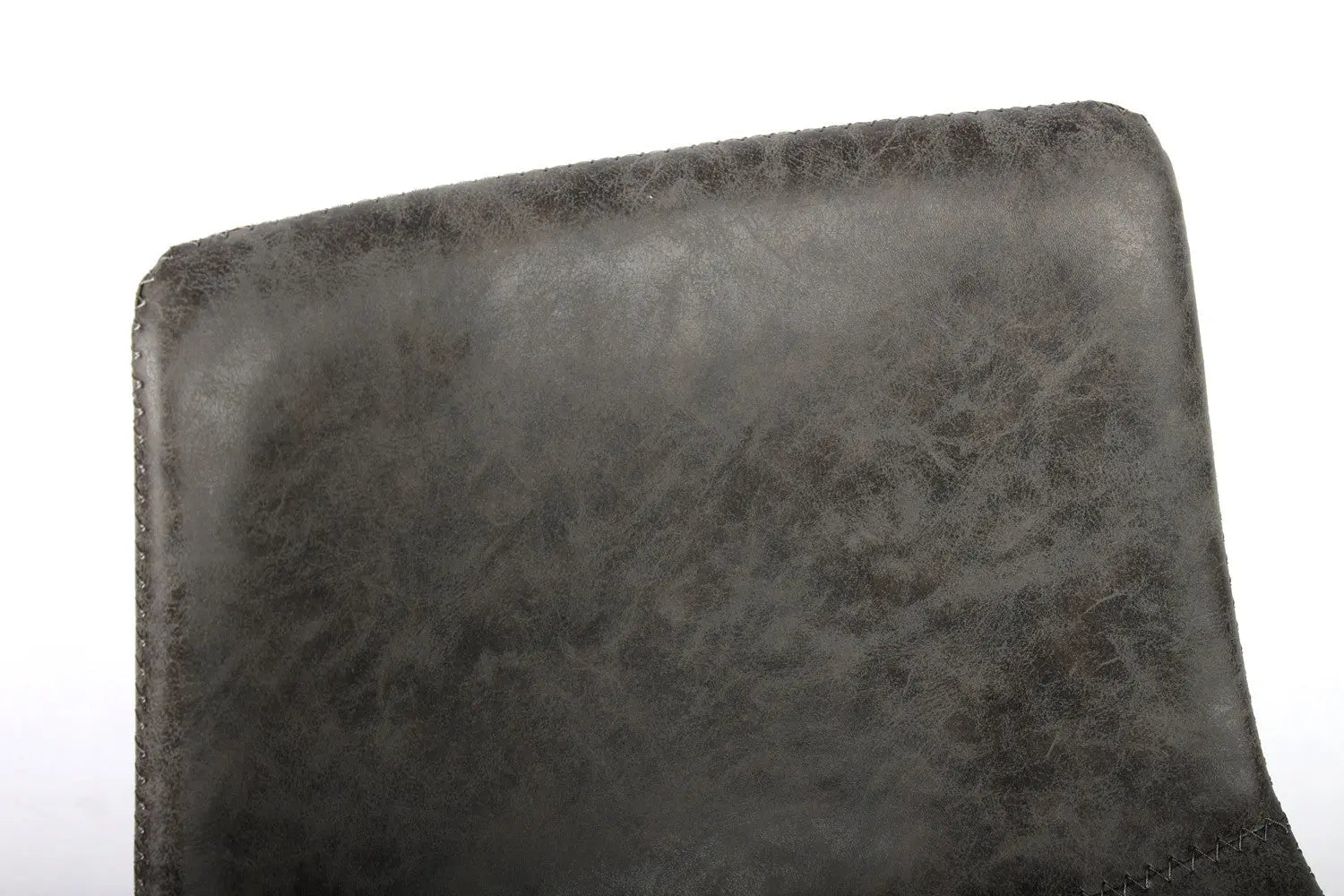 Chaise de bar OZAYA Gris simili cuir – 45 x 49 cm | TIKAYLA