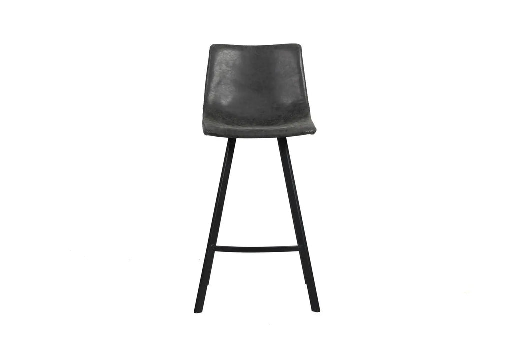 Chaise de bar OZAYA Noir simili cuir – 45 x 49 cm | TIKAYLA