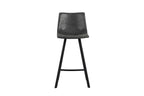Chaise de bar OZAYA Noir simili cuir – 45 x 49 cm | TIKAYLA