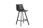 Chaise de bar OZAYA Noir simili cuir – 45 x 49 cm | TIKAYLA