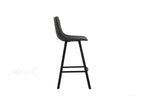 Chaise de bar OZAYA Noir simili cuir – 45 x 49 cm | TIKAYLA