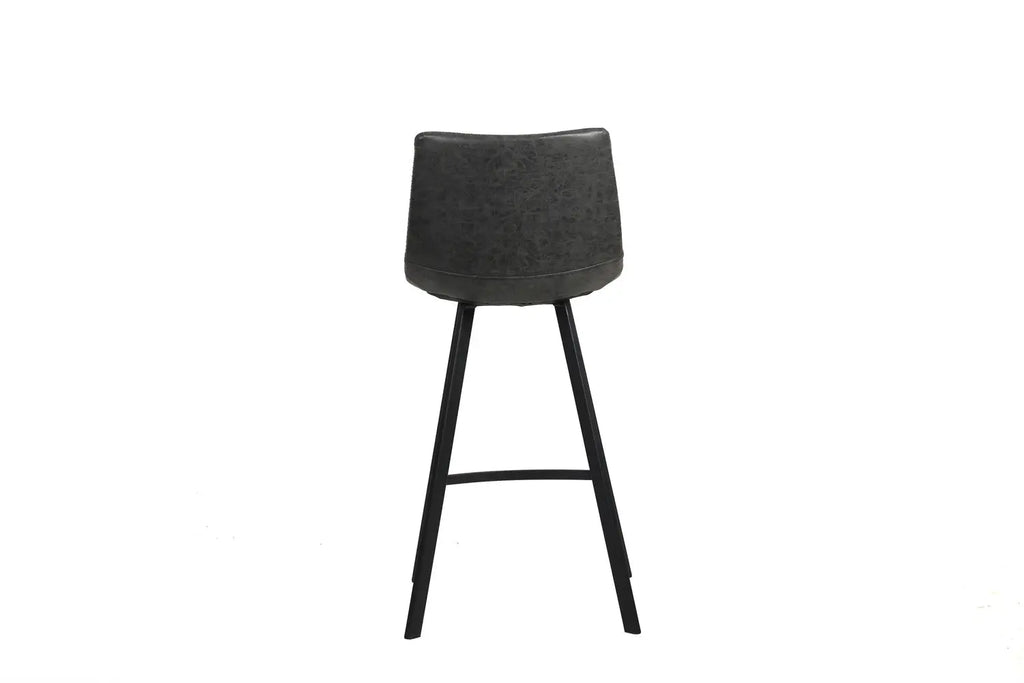 Chaise de bar OZAYA Noir simili cuir – 45 x 49 cm | TIKAYLA