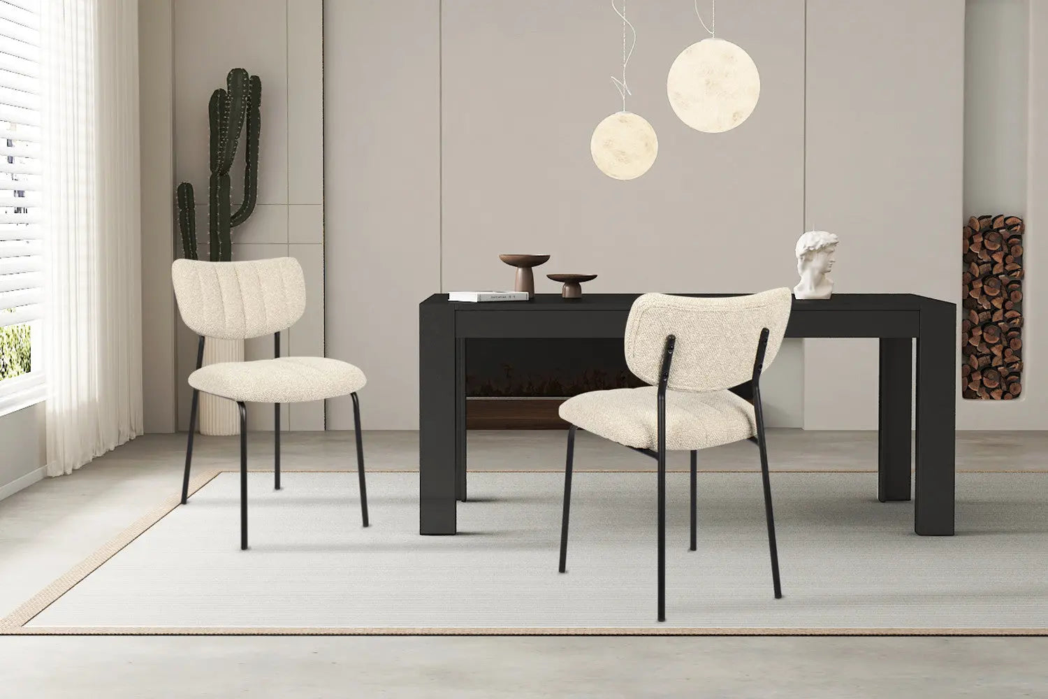 Chaise de salle à manger ANITA Beige – 72 x 53 cm | TIKAYLA