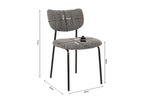 Chaise de salle à manger ANITA Gris foncé – 72 x 53 cm | TIKAYLA