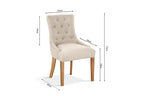Lot de Chaises de Salle à Manger FANCYA Sable - 56 x 60 cm ROUSSEAU