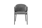 Chaise de salle à manger HINAYA Gris foncé – 54 x 62 cm | TIKAYLA