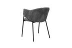Chaise de salle à manger HINAYA Gris foncé – 54 x 62 cm | TIKAYLA