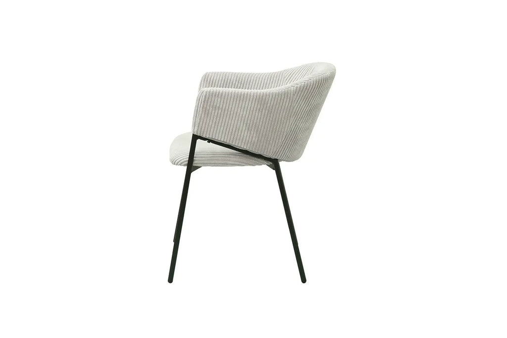 Chaise de salle à manger HINAYA Gris clair – 54 x 62 cm | TIKAYLA