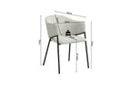 Chaise de salle à manger HINAYA Gris clair – 54 x 62 cm | TIKAYLA