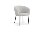 Chaise de salle à manger SAVINA Beige avec accoudoirs – 57 x 62 cm | TIKAYLA