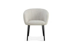 Chaise de salle à manger SAVINA Beige avec accoudoirs – 57 x 62 cm | TIKAYLA