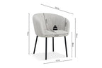 Lot de Chaises de Salle à Manger SAVINA en Tissu Beige - 57 x 62 cm ROUSSEAU