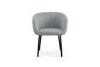 Chaise de salle à manger SAVINA Gris clair avec accoudoirs – 57 x 62 cm | TIKAYLA