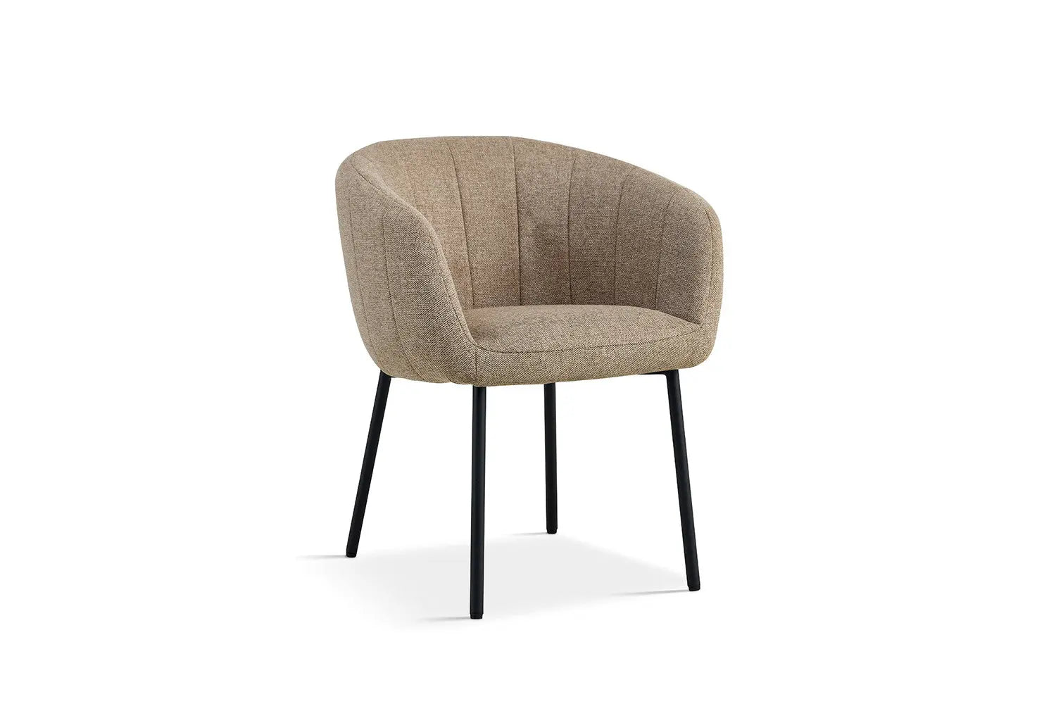 Chaise de salle à manger SAVINA Sable avec accoudoirs – 57 x 62 cm | TIKAYLA