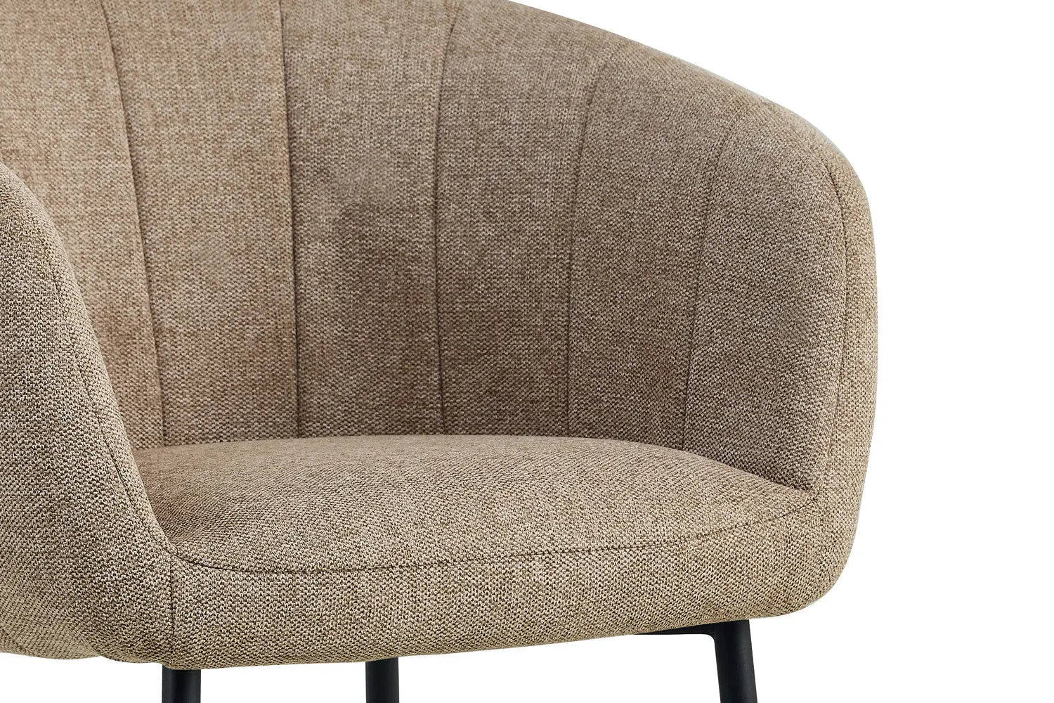 Lot de Chaises de Salle à Manger SAVINA en Tissu Sable - 57 x 62 cm ROUSSEAU