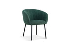 Chaise de salle à manger SAVINA Vert avec accoudoirs – 57 x 62 cm | TIKAYLA