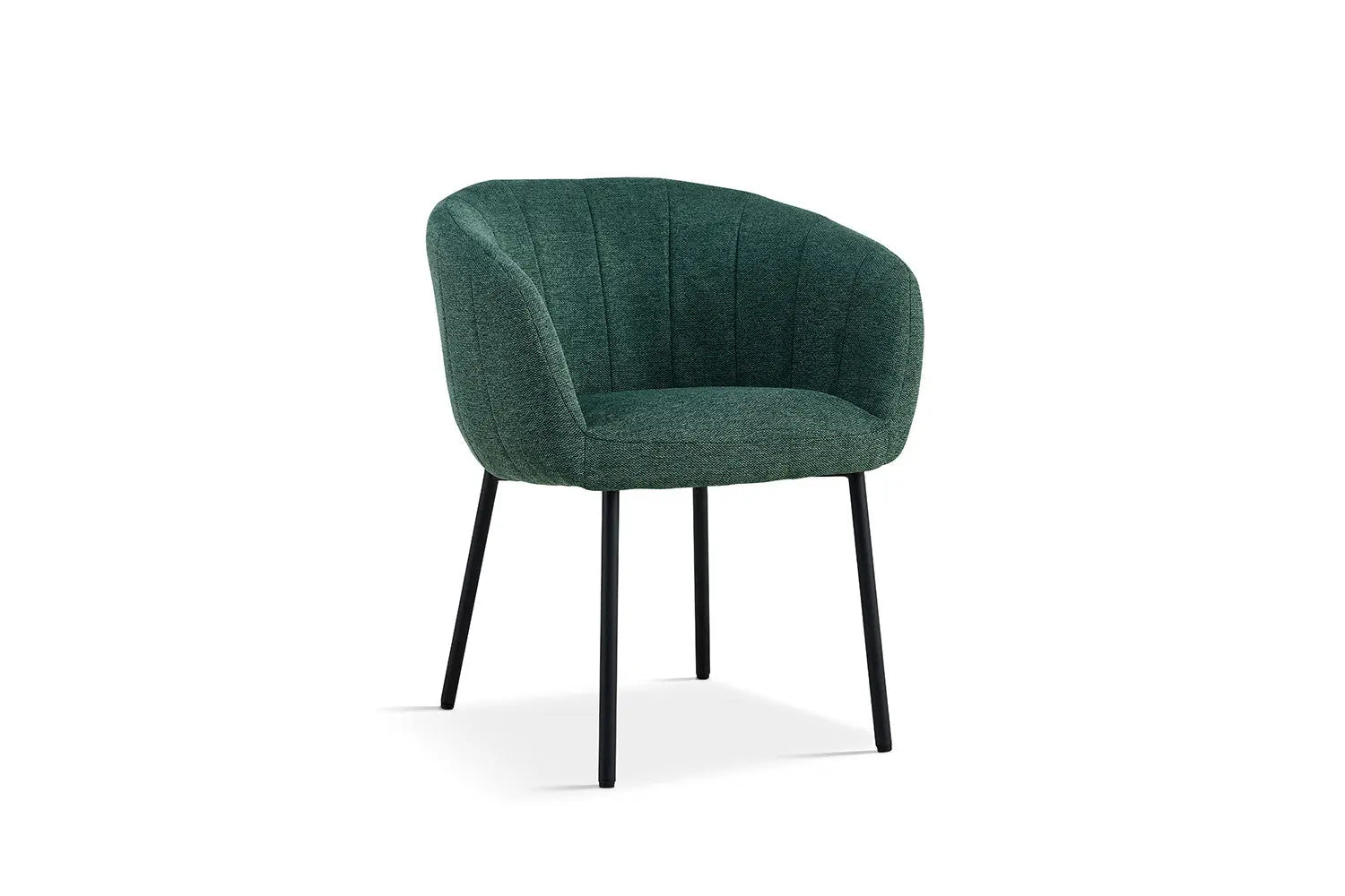Chaise de salle à manger SAVINA Vert avec accoudoirs – 57 x 62 cm | TIKAYLA