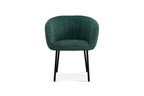 Chaise de salle à manger SAVINA Vert avec accoudoirs – 57 x 62 cm | TIKAYLA