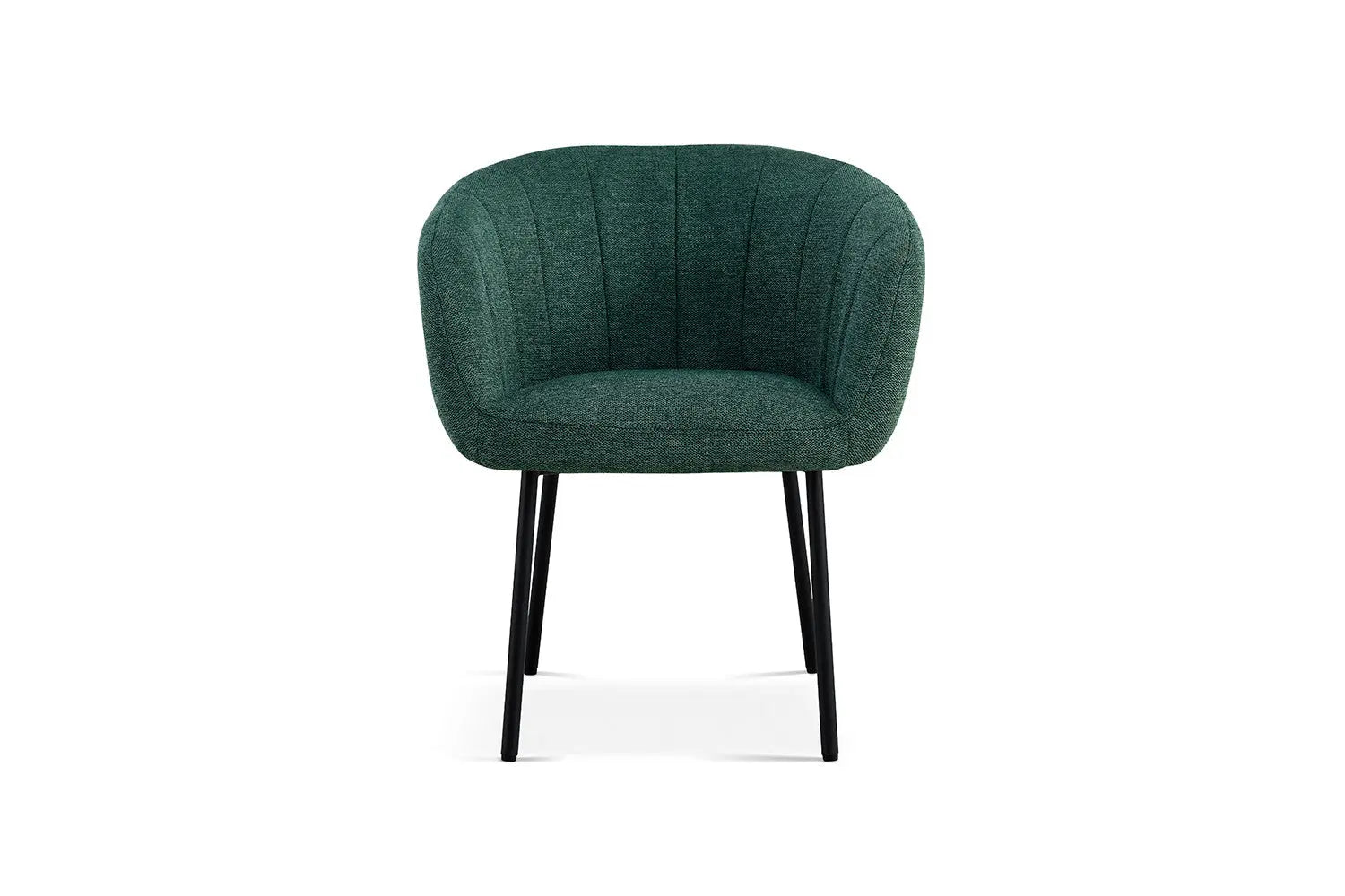 Chaise de salle à manger SAVINA Vert avec accoudoirs – 57 x 62 cm | TIKAYLA