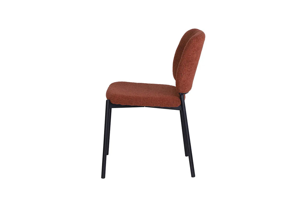 Lot de Chaises de Salle à Manger SOPHIE en Tissu Rouille - 43 x 50 cm ROUSSEAU