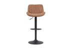 Tabouret de bar FENNY Cognac simili cuir – 48 x 49,5 cm | TIKAYLA