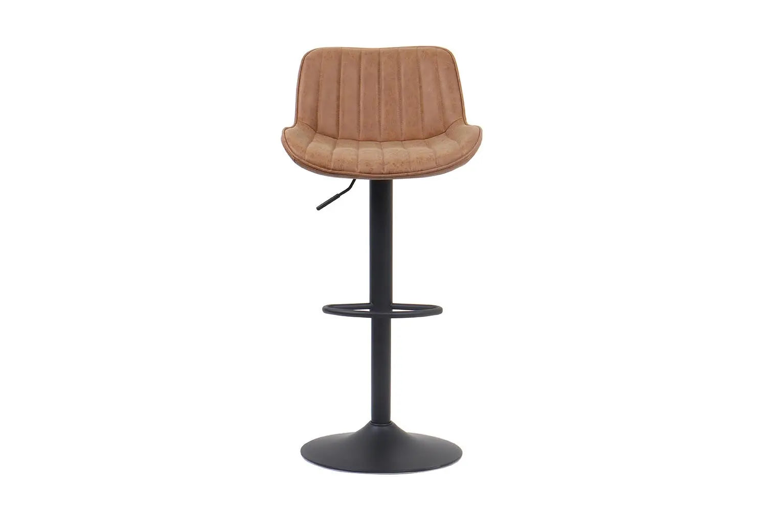 Tabouret de bar FENNY Cognac simili cuir – 48 x 49,5 cm | TIKAYLA