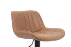 Tabouret de bar FENNY Cognac simili cuir – 48 x 49,5 cm | TIKAYLA