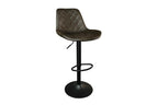 Tabouret de bar MADYA Brun foncé simili cuir – 49 x 54 cm | TIKAYLA