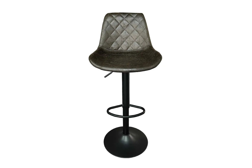 Tabouret de bar MADYA Brun foncé simili cuir – 49 x 54 cm | TIKAYLA