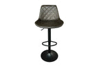 Tabouret de bar MADYA Brun foncé simili cuir – 49 x 54 cm | TIKAYLA