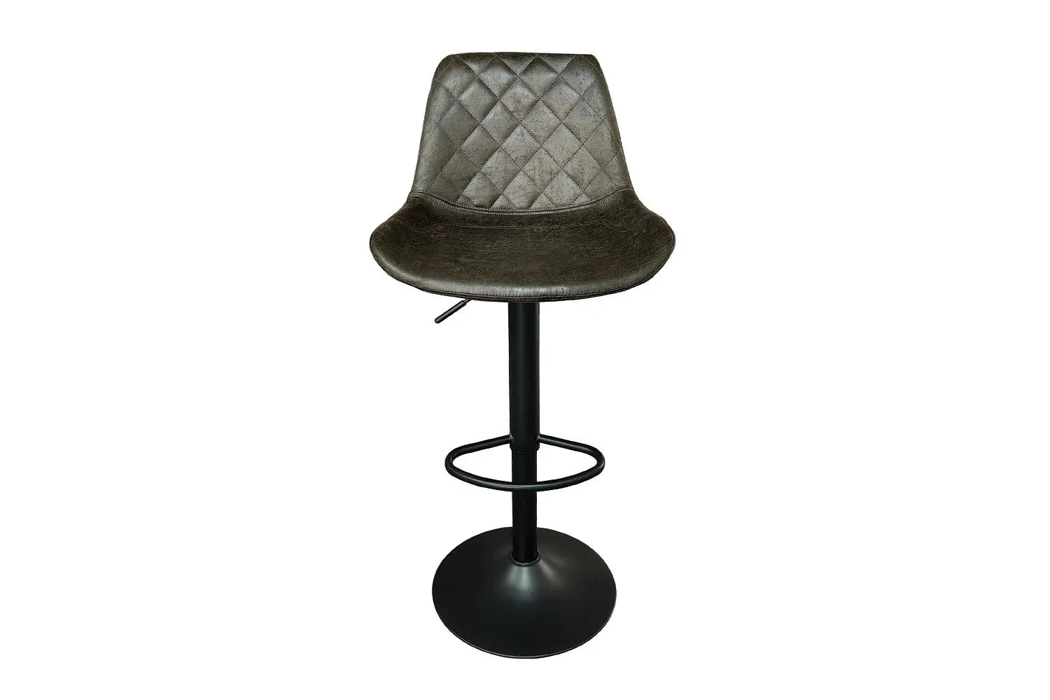 Tabouret de bar MADYA Brun foncé simili cuir – 49 x 54 cm | TIKAYLA