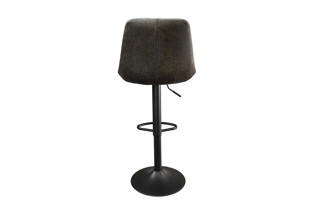 Tabouret de bar MADYA Brun foncé simili cuir – 49 x 54 cm | TIKAYLA